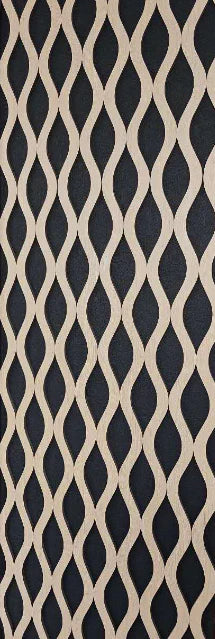 Pack Of x4 Wave Acoustic Slatted Wall Panels Oak 240cm x 60cm