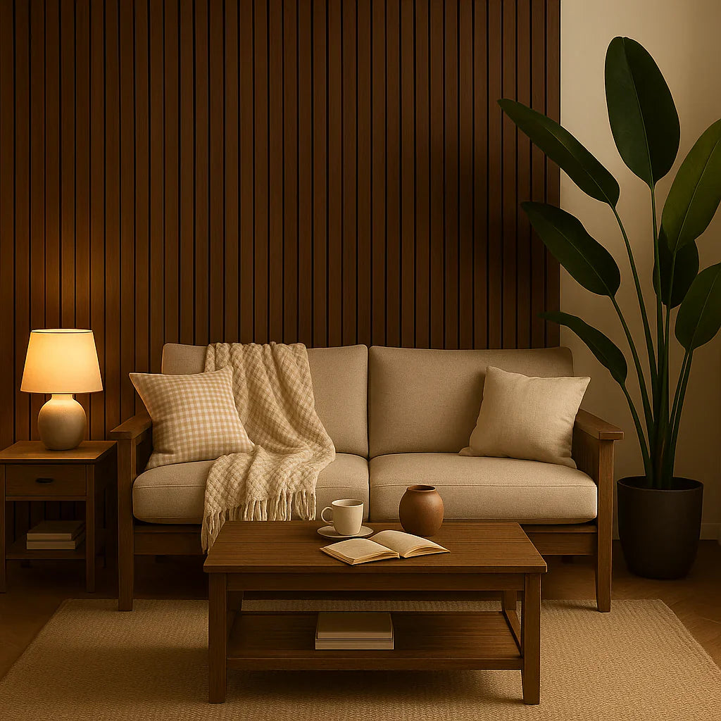 Premium 3 Sided Wood Veneer Wall Panels 240x32cm - Pack Of 2 - Range Of Colours