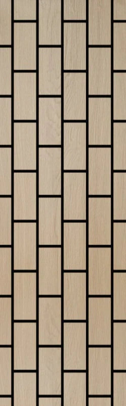 Acoustic Slatted Wall Panels Oak Vertical Bricks Pack Of x4 240 x 60cm