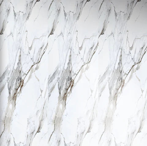 Pack Of x4 White Gold Marble PVC Waterproof Wall Panels 240x60cm