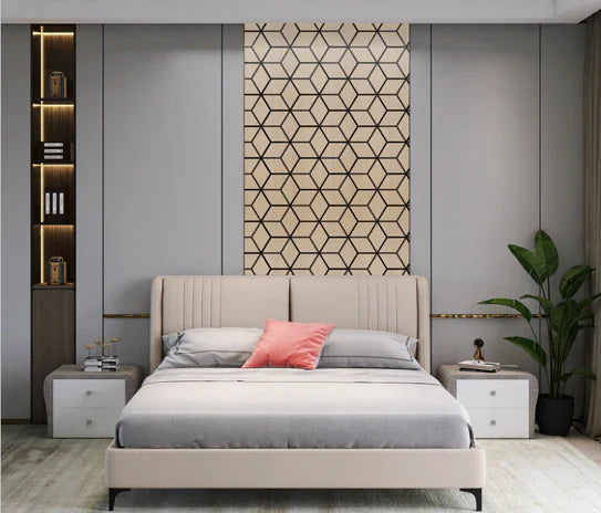 Acoustic Slatted Wall Panels Oak Blocks Pack Of x4 240 x 60cm