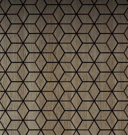 Acoustic Slatted Wall Panels Walnut Blocks Pack Of x4 240 x 60cm