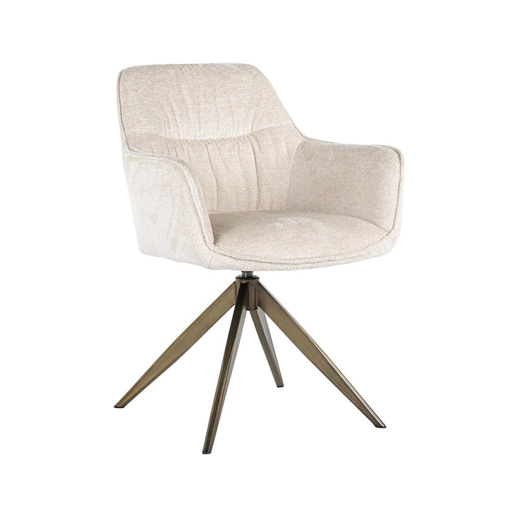 Richmond Interiors Aline Swivel Chair in Khaki Velvet