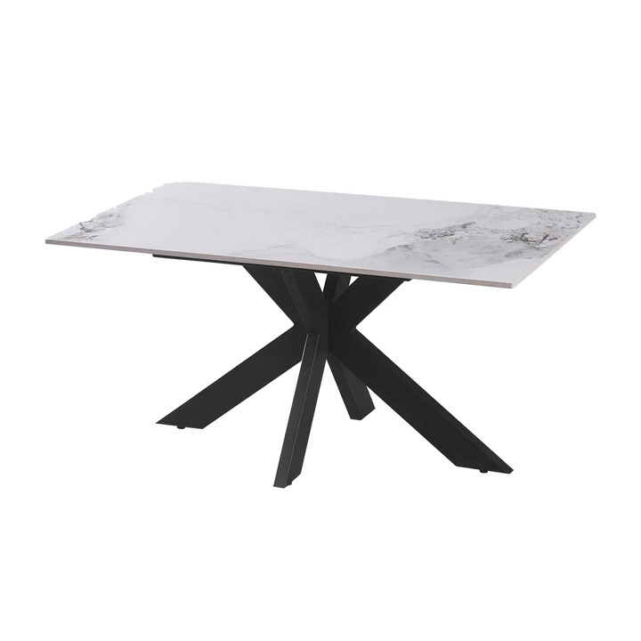 Nova 160cm White Ceramic Marble Dining Table