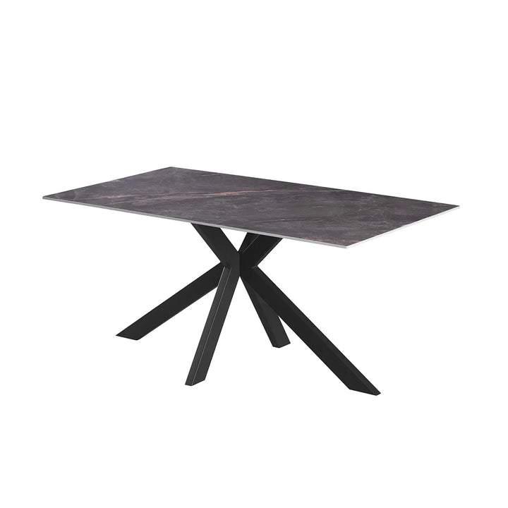 Nova 160cm Grey Ceramic Marble Dining Table