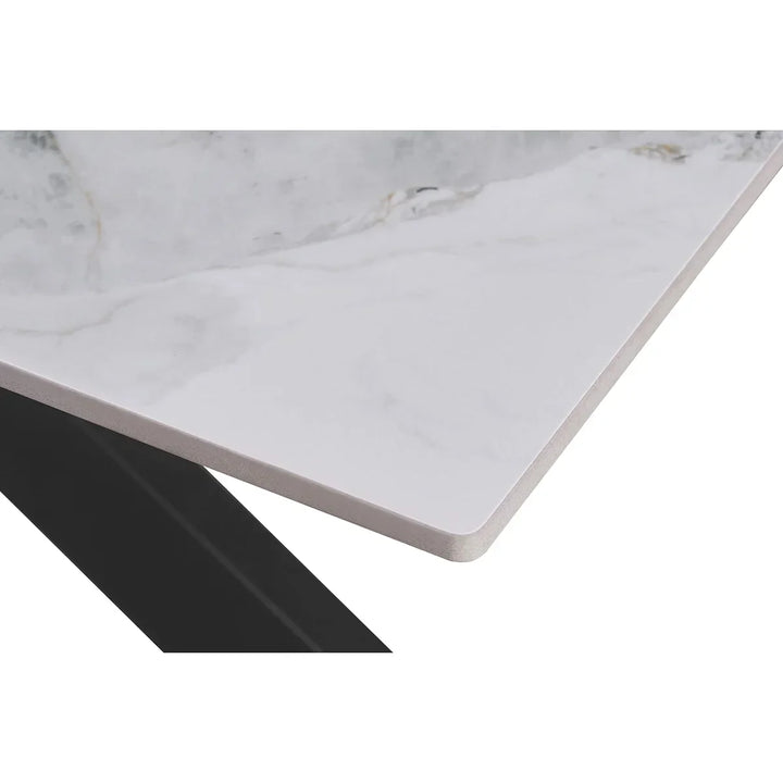 Nova 180cm White Ceramic Marble Dining Table
