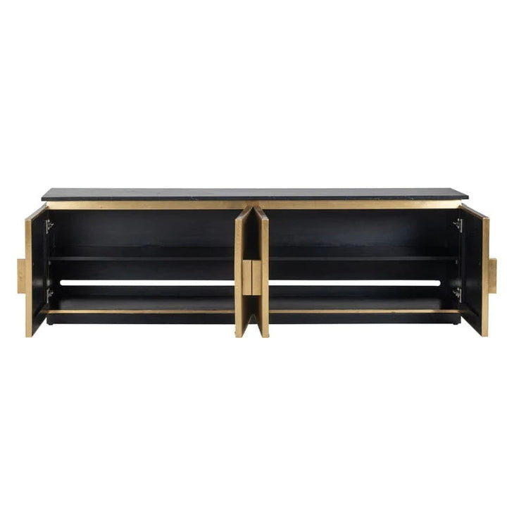 Richmond Ironville Golden 4 Door TV Unit - Belmont Interiors.