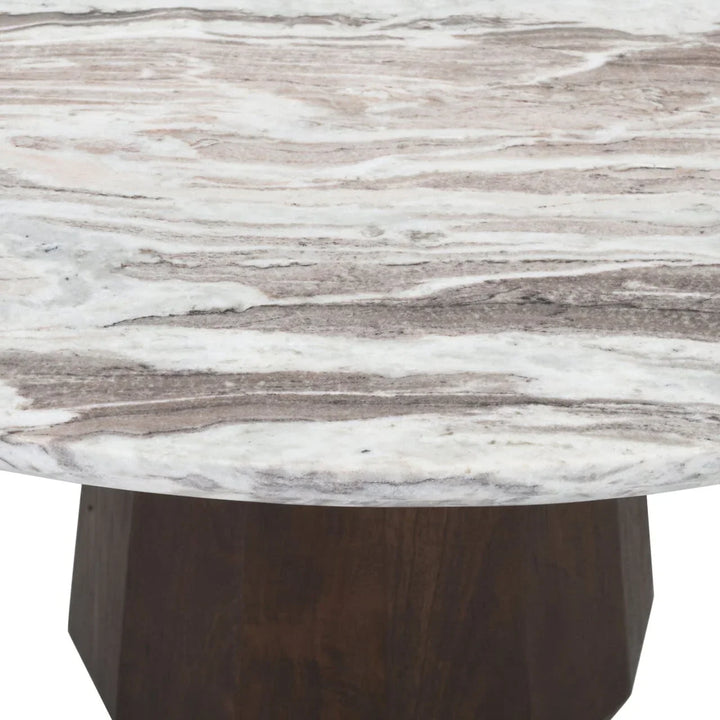 Richmond Interiors Oberoy Blush Beige Round 130cm Dining Table