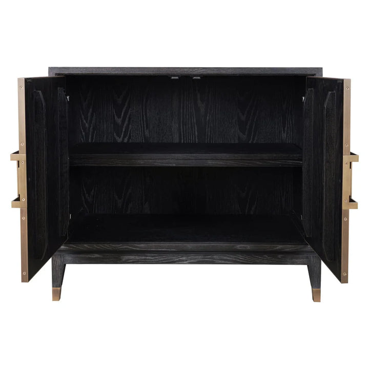 Richmond Interiors Bloomville Shagreen Faux Leather 2 Door Sideboard