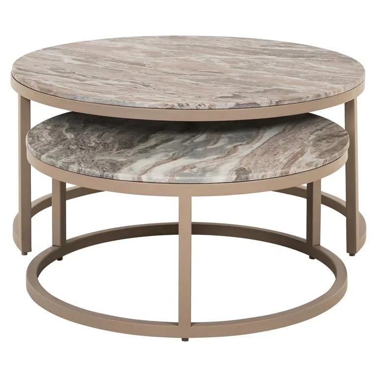 Richmond Interiors Coffee Table Fairfax Set of 2 (Stone)