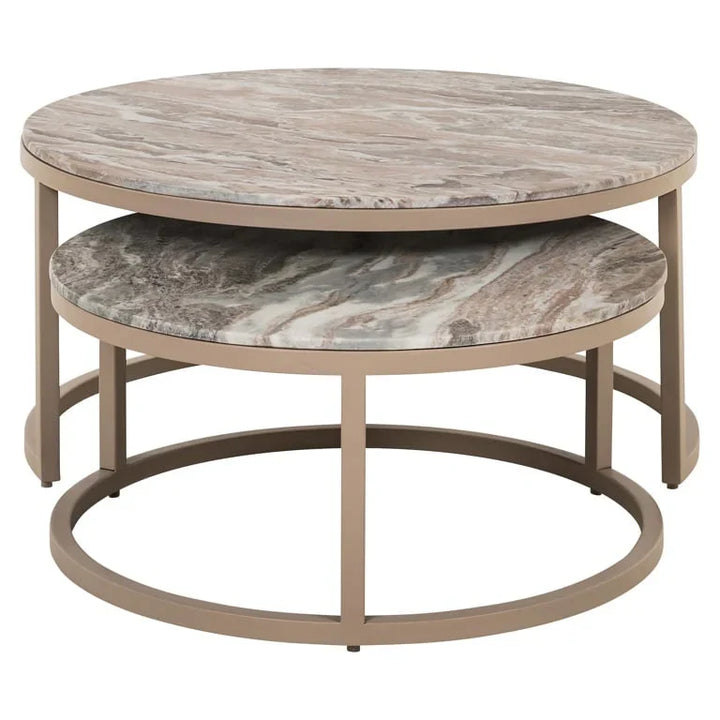 Richmond Interiors Coffee Table Fairfax Set of 2 (Stone)