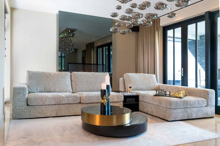 Richmond Interiors Slice Black & Gold Coffee Table
