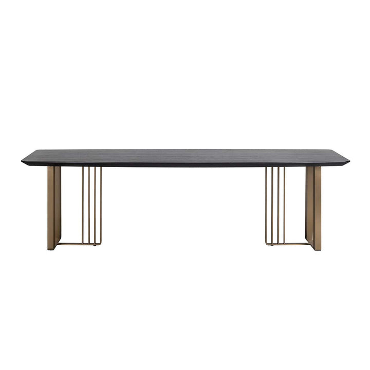 Richmond Interiors Maverick Black Oak Wood Rectangle Dining Table 260 cm