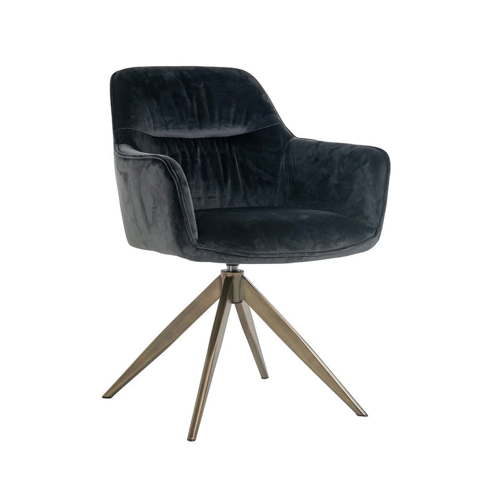 Richmond Interiors Aline Swivel Chair in Khaki Velvet