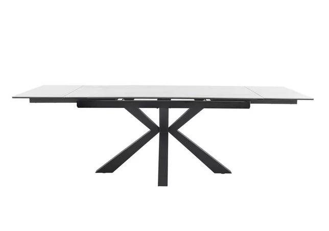 Phoenix 160-240cm White Ceramic Marble Extending Table-Esme Furnishings