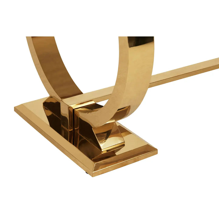 Arianna 200cm Marble & GOLD Legs Dining Table