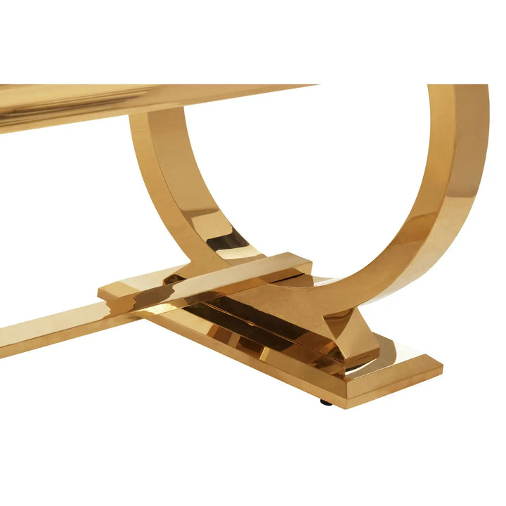 Arianna 200cm Marble & GOLD Legs Dining Table