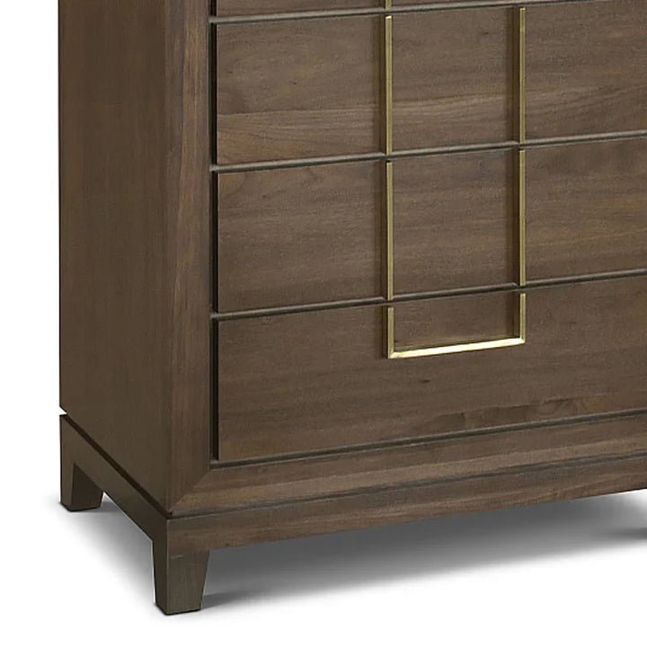 Berkeley Designs Lucca Walnut Tall 5 Drawer Chest