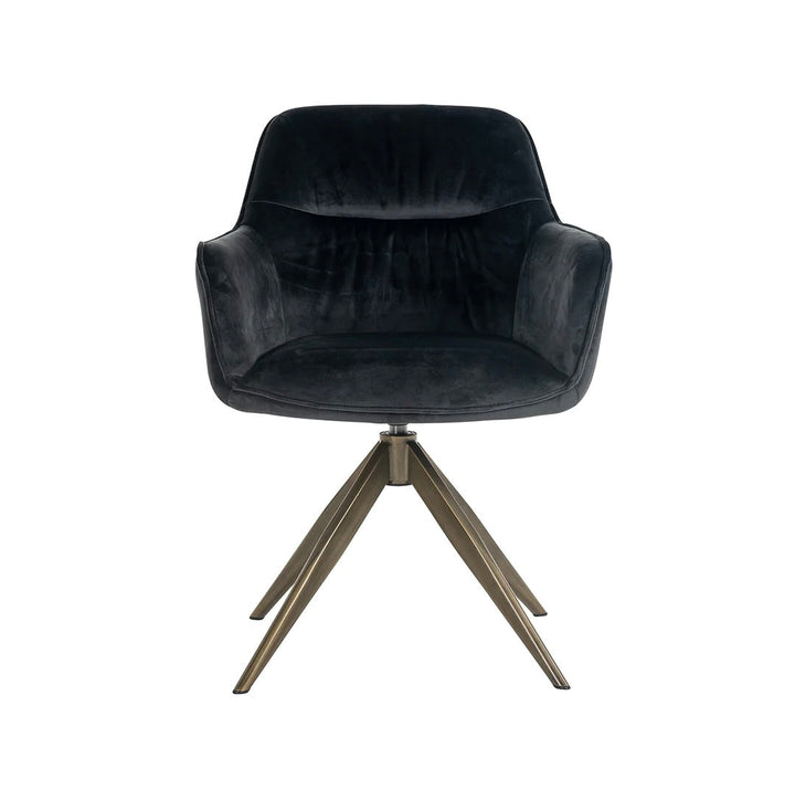 Richmond Interiors Aline Swivel Chair in Khaki Velvet