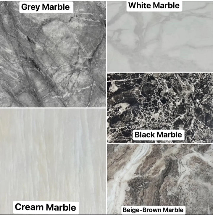 Arial 200CM Marble & Gold Dining Table - 5 Colours