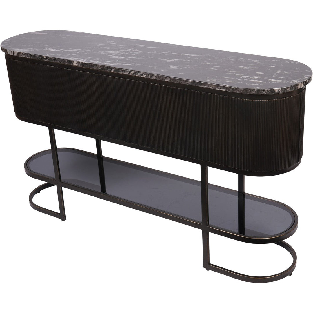 Libra Interiors Belvedere Black Console Table