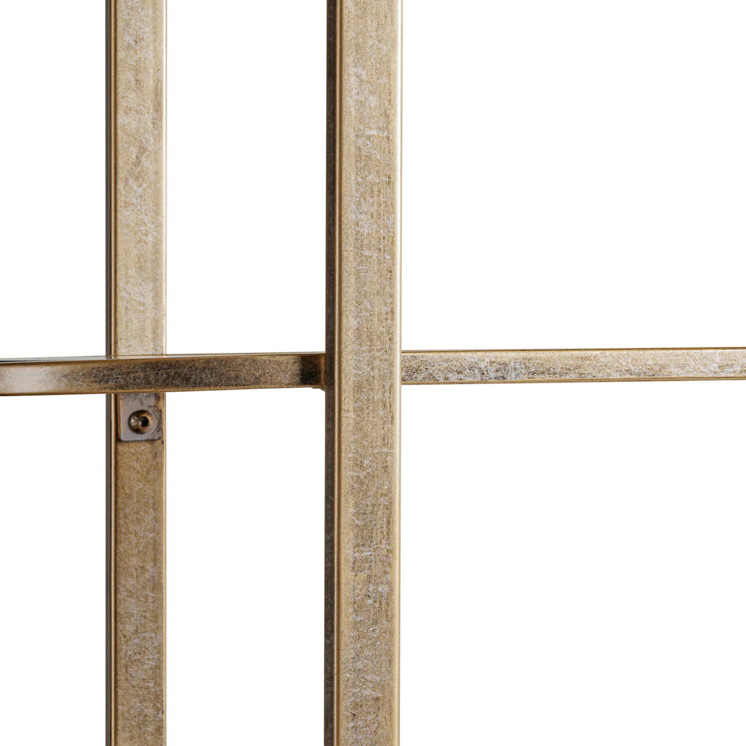 Libra Interiors Belvedere Large Shelving Unit - Aged Gold