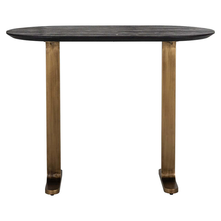 Richmond Interiors Revelin Bronze & Black Rustic Oval Bar Table