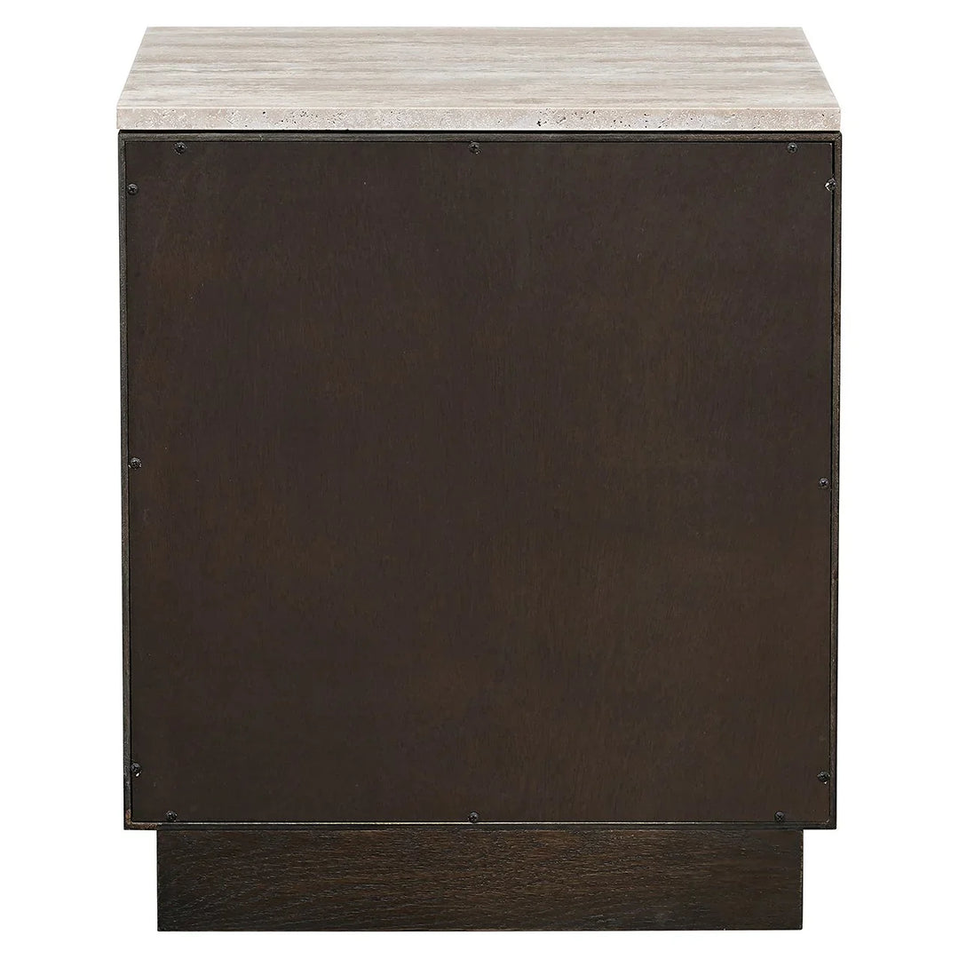Richmond Interiors Claremont Brown 2 Drawer Bedside Table