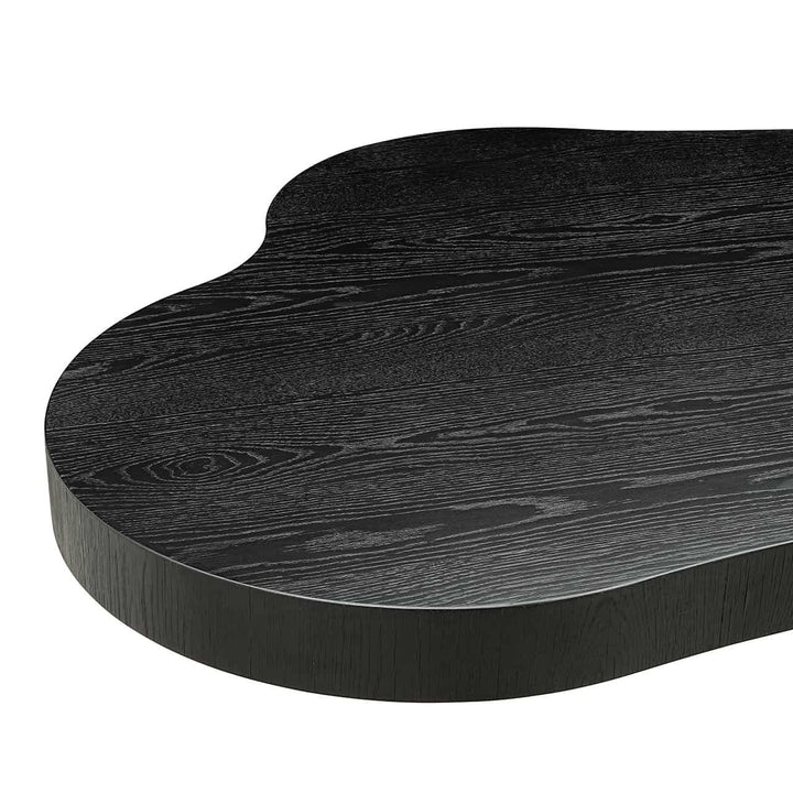 Richmond Interiors Bogor Carved Black Oak Wood Dining Table | 6-8 Seater