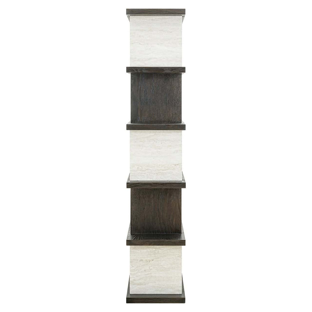 Richmond Interiors Waldorf Brown Oak Wood & Stone Display Unit