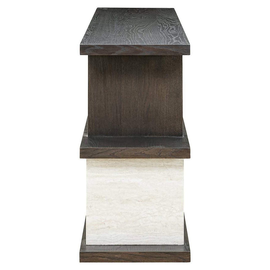 Richmond Interiors Waldorf Brown Wood & Stone Console Table