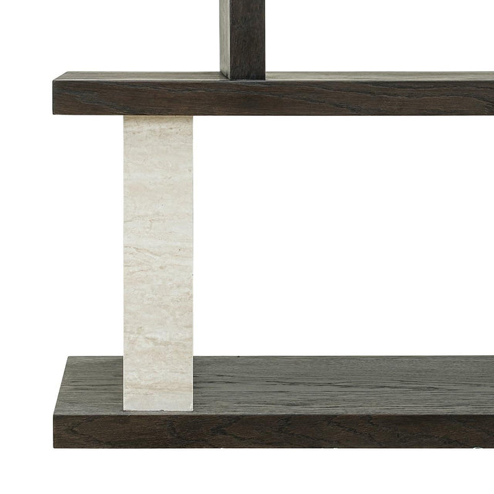 Richmond Interiors Waldorf Brown Wood & Stone Console Table