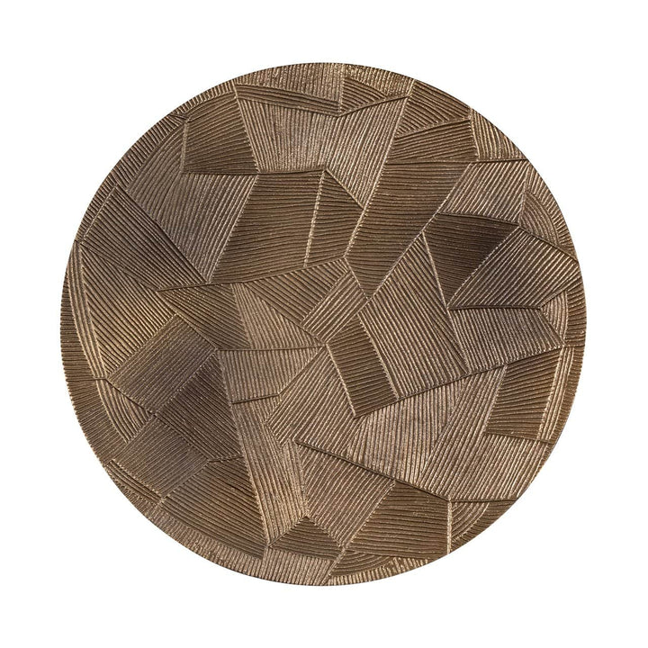 Richmond Interiors Tulum Brushed Gold Round Side Table Nest | Set of 2
