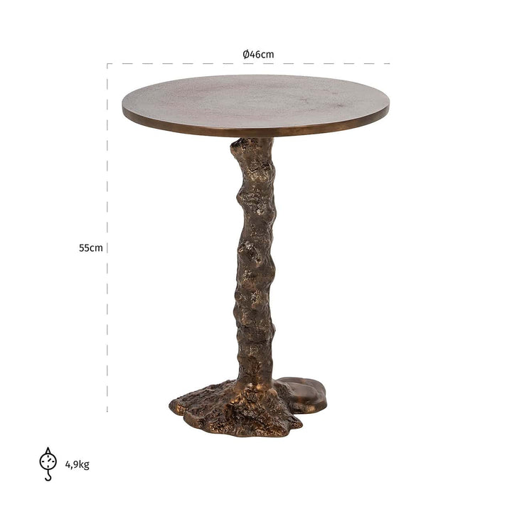 Richmond Interiors Misty Melted Bronze Round Side Table