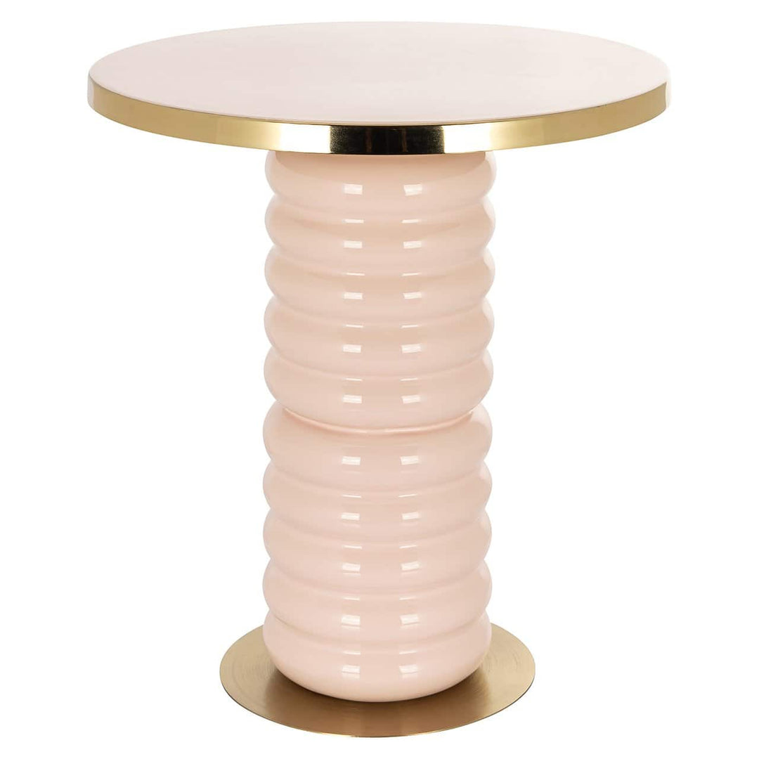 Richmond Interiors Bonsai Pink & Gold Side Table