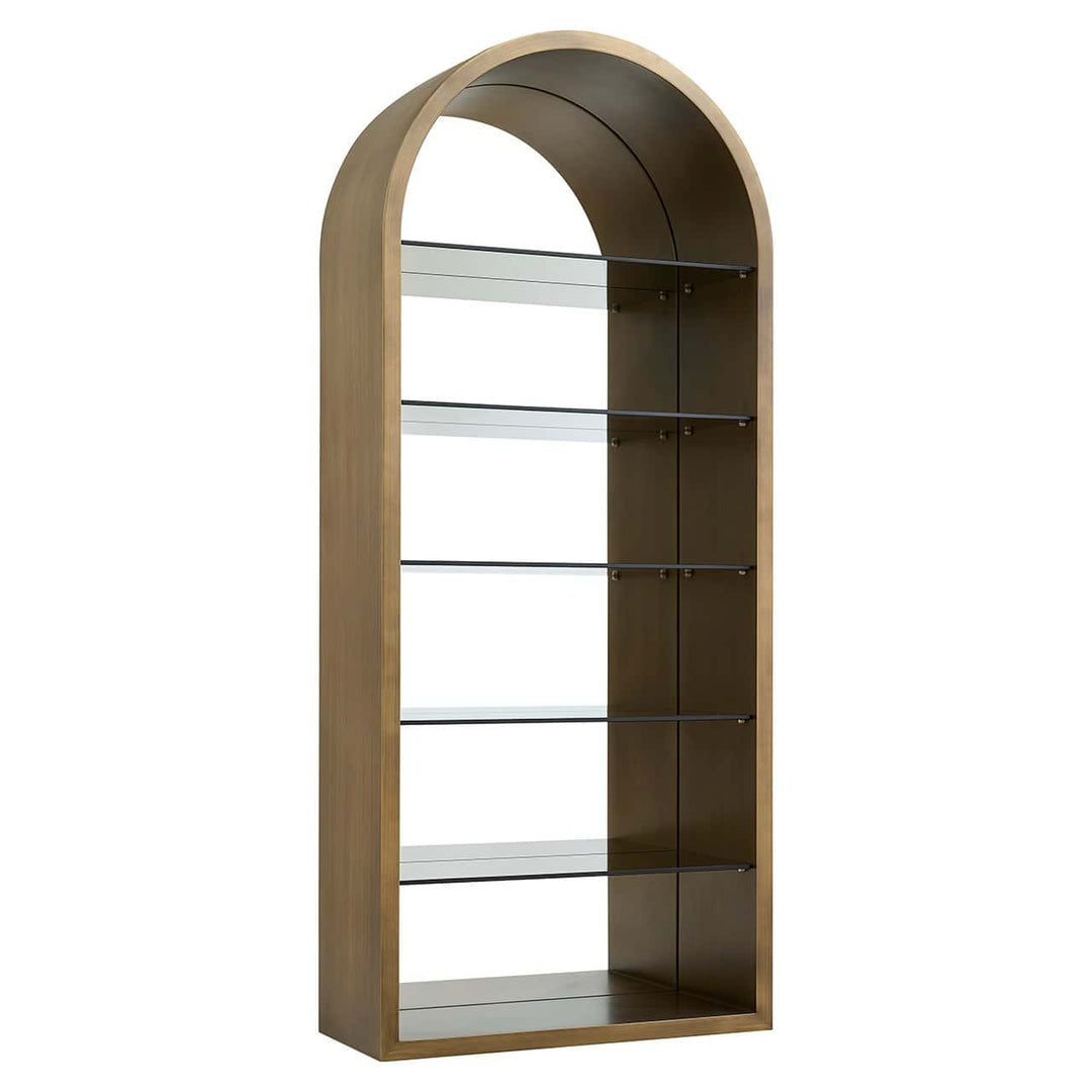 Richmond Interiors Bowic Brushed Gold Display Unit