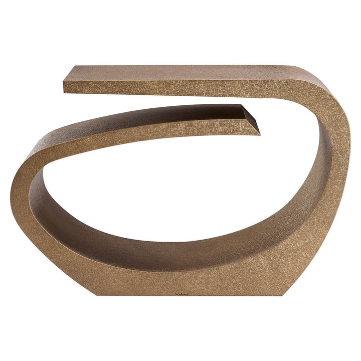 Richmond Interiors Alhambra Brushed Gold Console Table