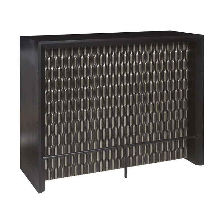 Richmond Interiors Walker Black Oak Wood Home Bar