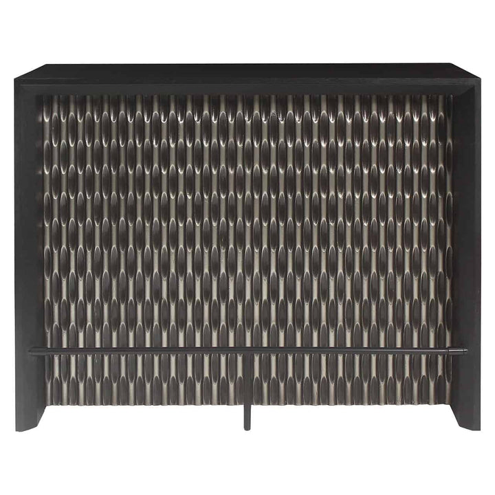 Richmond Interiors Walker Black Oak Wood Home Bar