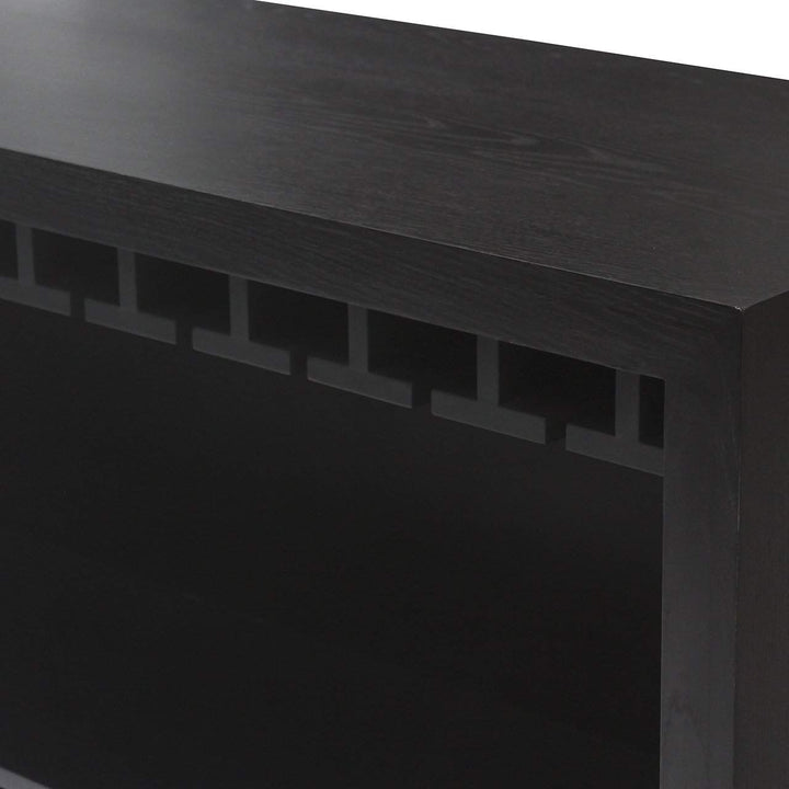 Richmond Interiors Walker Black Oak Wood Home Bar