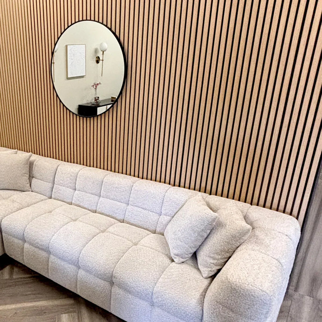 Acoustic Slatted Wall Panels Pack Of x4 240cm x 60cm - Range of Colours