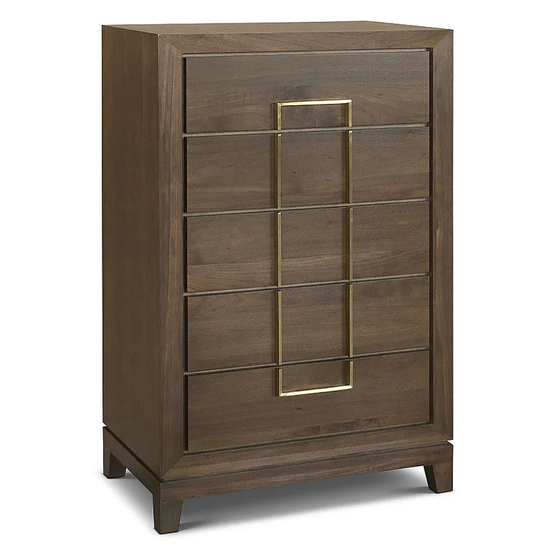 Berkeley Designs Lucca Walnut Tall 5 Drawer Chest