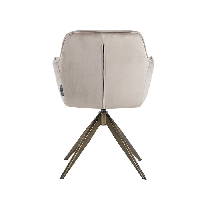 Richmond Interiors Aline Swivel Chair in Khaki Velvet