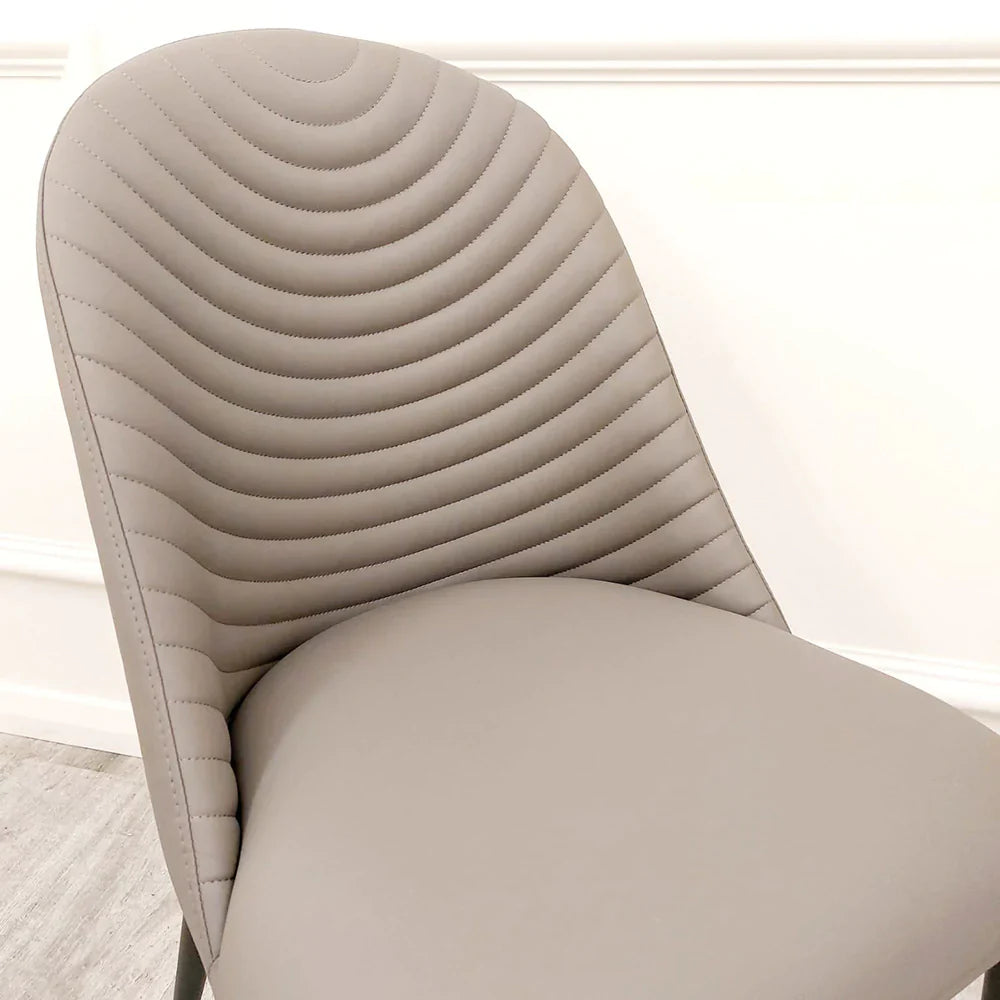 Alba PU Leather Dining Chair 3 Colours-Esme Furnishings