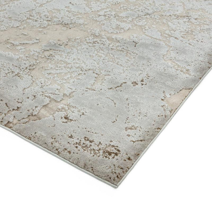 Aurora Strata AU16 Marble Runner Rugs in Metallic Beige Bronze and Grey-Esme Furnishings