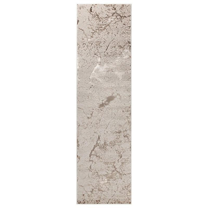 Aurora Strata AU16 Marble Runner Rugs in Metallic Beige Bronze and Grey-Esme Furnishings