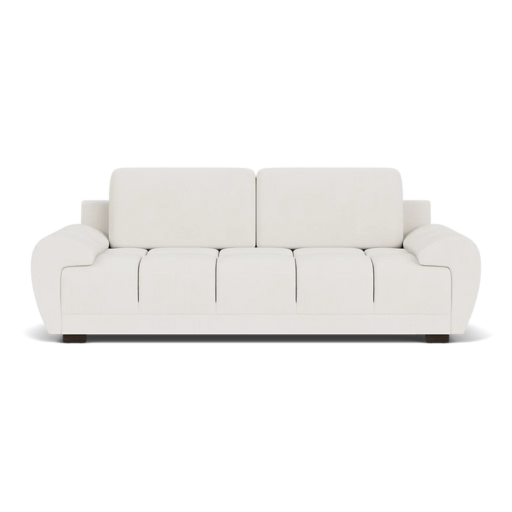 Zara Bubble Cream Plush Velvet 3 Seater Sofa