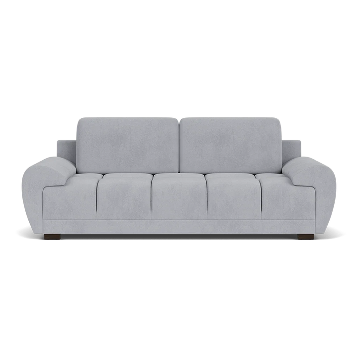 Zara Bubble Grey Plush Velvet 3 Seater Sofa