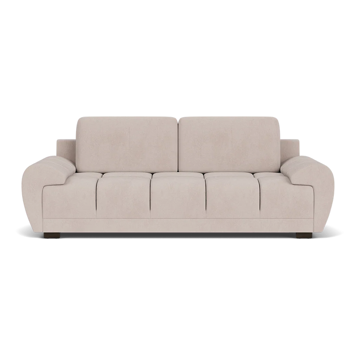 Zara Bubble Mocha Plush Velvet 3 Seater Sofa