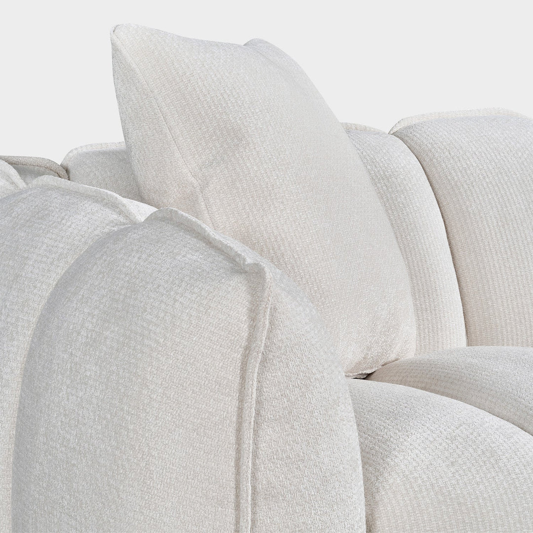 Venice Bubble Beige Boucle Fabric 2 Seater Sofa